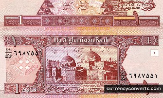 Afghan Afghani AFN currency banknote image 2