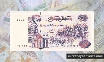 Algerian Dinar DZD currency banknote image 2