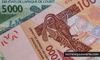 CFA Franc BCEAO XOF currency banknote image