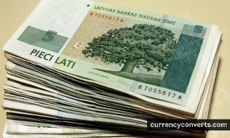 Latvian Lats LVL currency banknote image 2