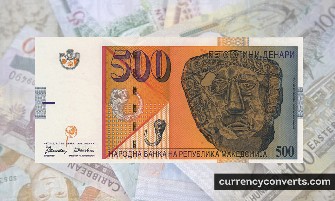Macedonian Denar MKD currency banknote image 2