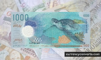 Maldivian Rufiyaa MVR currency banknote image 3