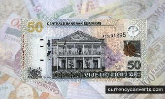Surinamese Dollar SRD currency banknote image 2