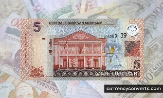Surinamese Dollar SRD currency banknote image 3